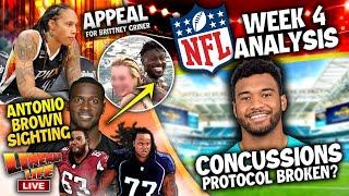 Lineman Life Week 4 in the NFL  Concussion Protocol Broken?  AB Sighting  Griner appeal