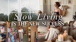 Slow living is the new success  Rainy day at home & Non-fiction book shopping  Countryside vlog UK