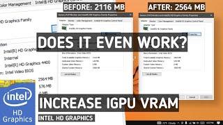 How To Increase Dedicated Video Memory In Win 10 Intel  Increase IGPU VRAM Intel HD Graphics