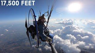 Flying To 17500 Feet on my Paramotor