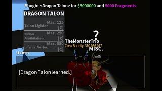 Getting Fire Essence and Dragon Talon + Tutorial - Blox Fruits