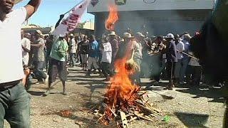 Protesters demand Haiti President Michel Martellys resignation