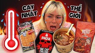 Thử thách Ăn Đồ Siêu Cay 10 cấp độ. Misthy cay xé họng vì món Snack hủy diệt này? FOOD CHALLENGE