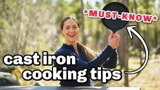 7 Cast Iron Cooking Tips CAMPERS SHOULD KNOW plus what to cook with your pan