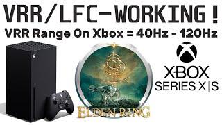 VRR  LFC - Low Framerate Compensation Is Working On Xbox Series X - VRR Range 40Hz - 120Hz on LG CX