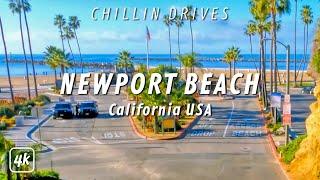 NEWPORT BEACH California – 4K DRIVING TOUR – with Captions