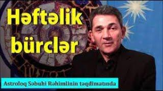 Həftəlik bürclər və proqnozlar Səbuhi Rəhimlinin TƏQDİMATINDA