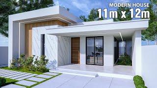 Modern House  House Design idea  11m x 12m 132sqm  3Bedrooms