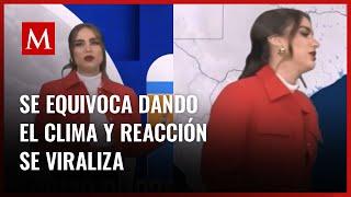 Presentadora del clima se equivocó en vivo y lanzó insultos al aire el video se viralizó