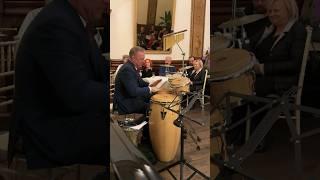 Joe Farnsworth sitting in on congas in Italy #timetoswing #congajazz