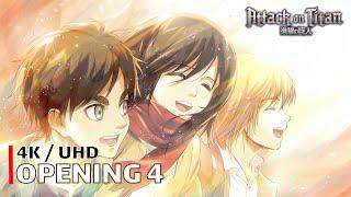 Attack on Titan - Opening 4 【Red Swan】 4K  UHD Creditless  CC