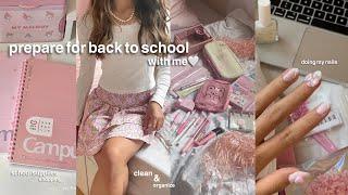 PREPARING FOR BACK TO SCHOOL school supplies shopping pack my bag new nails haul + more