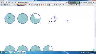 Writing a Mixed Number and an Improper Fraction for a Shaded Region