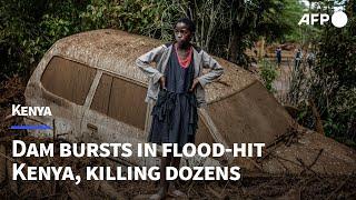 Scenes of damage after dam bursts in flood-hit Kenya killing dozens  AFP