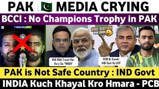 Pak Media Crying Champions Trophy 2025 Out From Pakistan  Pak Media Angry on BCCI & Ind Government