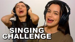 SINGING while wearing NOISE CANCELLING HEADPHONES - Merrell Twins