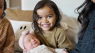 Kids meeting Baby Sister for the first time & Baby Name Reveal