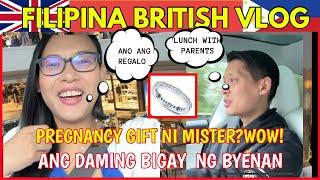 BUNTIS GIFT NI MISTER  ANG DAMI BINIGAY NG BYENAN KOFILIPINA BRITISH VLOG