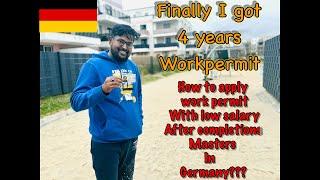 How to apply work permit in different field with low salary  after completion Masters in Germany