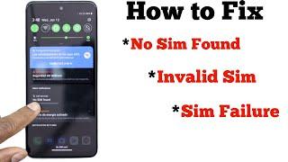 How to Fix No SIM Found Invalid SIM Or SIM Card Failure Error on Android