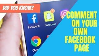 How to comment on your facebook page as yourself on mobile 2020