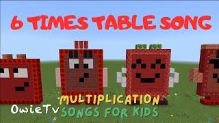 6 Times Table Song  Minecraft Numberblocks Counting Songs  Multiplication Songs for Kids