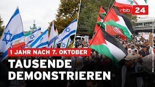 Demos in Berlin zum Nahost-Konflikt Tausende gehen auf die Straße