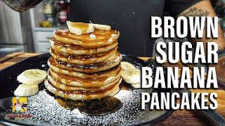 Brown Sugar Banana Pancakes  #BreakfastwithAB