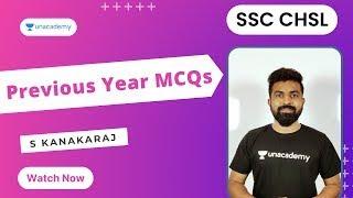 Previous Year MCQs  SSC CHSL  S KanakaRaj  Unacademy Kannada