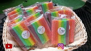 Rainbow Cake Kukus Super Lembut  Resep Cocok untuk pemula