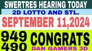 CONGRATS 949490  HEARING TODAY SEPTEMBER 112024 AND 2D LOTTO HEARING HOT PAIRS LASTO.