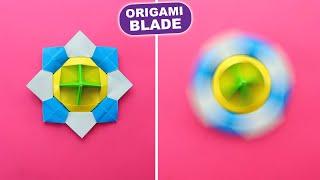 Cool Origami Paper Beyblade. DIY Paper Spinning Top.