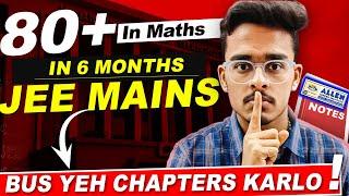 JEE Mains 2025 Guaranteed 80+ in Maths if you start now Most Important Chapters in Maths