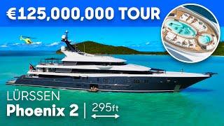 Most Expensive MegaYacht Tour With Helipad & Cinema 