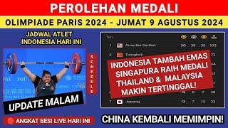 UPDATE LIVE  Perolehan Medali Olimpiade Paris 2024 Day 15  Angkat Besi Putri Siap Tambah Emas