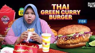 Mukbang Thai Green Curry Fish Burger And Chicken  McDonalds Malaysia