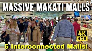 4K  MAKATI CITY MALLS 2024  5 Interconnected Shopping Malls in Metro Manila Philippines