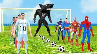 Siêu nhân nhện ️ Spider-man Challenge Football Unlock Rescue Superstar Ronaldo vs Messi vs Superman