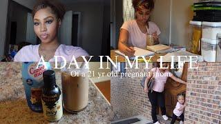 A REALISTIC DAY IN THE LIFE  of a 21 year old pregnant mom + wife  JAVY COFFEE