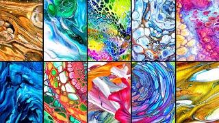 TOP 10 BEST Acrylic Pouring Techniques- Abstract Fluid Art Compilation