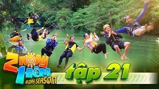 2 Days 1 Night Vietnam  Ep 21 Duong Lam does circus upside down Ngo Kien Huy swings the zipline