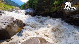 The Noise of a Very Stormy Mountain River - Relax 12 hours