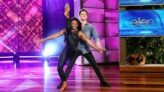 DWTS Duo Simone Biles and Sasha Farber Perform