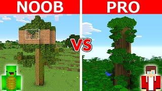 Minecraft NOOB vs PRO SECURITY TREE HOUSE BUILD CHALLENGE