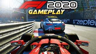 F1 2020 Gameplay Race at MONACO with Charles Leclerc Mega Overtakes & A Safety Car