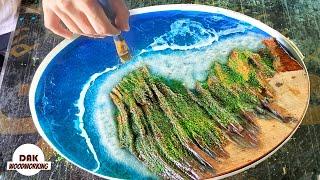 How to make OCEAN CLOCK vs WOOD - Awesome ideas from Epoxy Resin  Woodworking Art