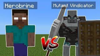 Mutant Vindicator vs Herobrine  Minecraft