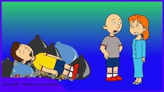 Classic Caillou pushes Caillou into a DumpsterGrounded