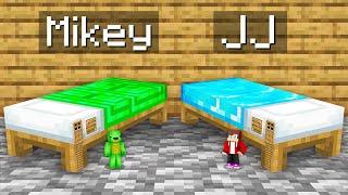 Mikey Emerald vs JJ Diamond HOUSE INSIDE BED Survival Battle in Minecraft Maizen