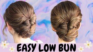 EASY low bun updo hairstyle